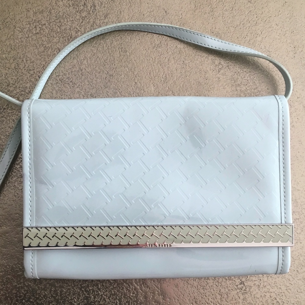 Ted Baker faux patent leather crossbody bag